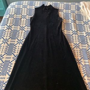 Vintage Womens Black Velvet Dress Size 10